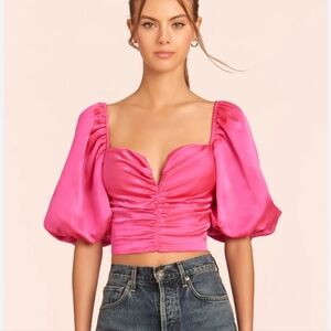 Amanda Uprichard Santucci Top, NWT. Cerise. Medium